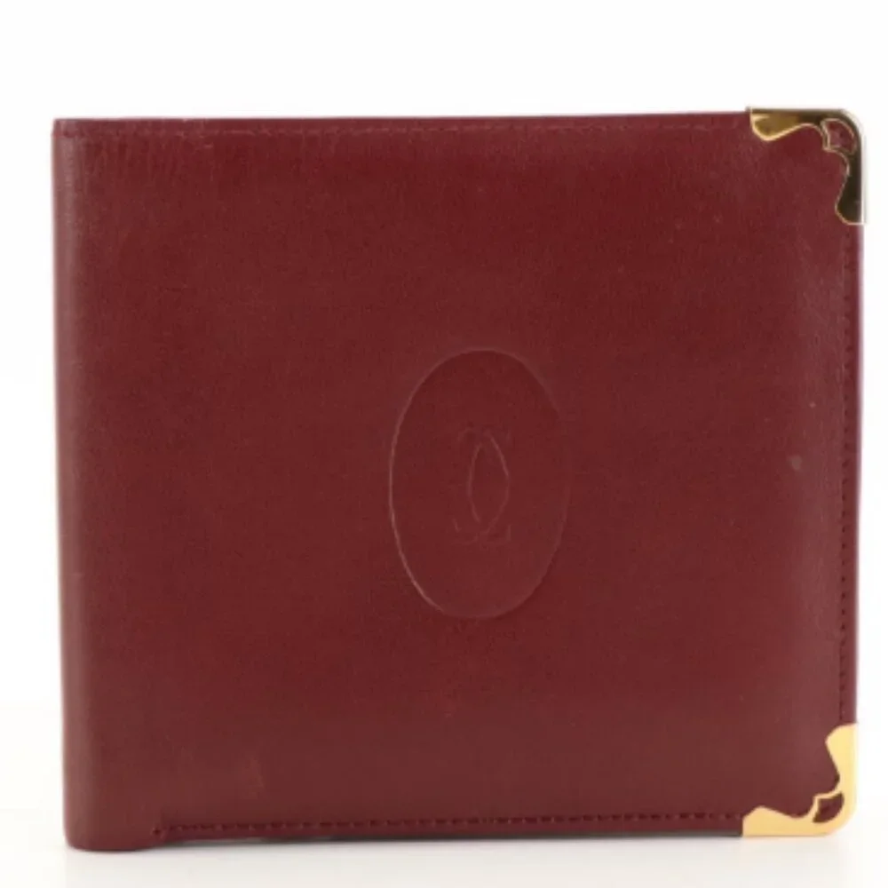 Cartier Les Must de Cartier Bifold Wallet in Burgundy Leather